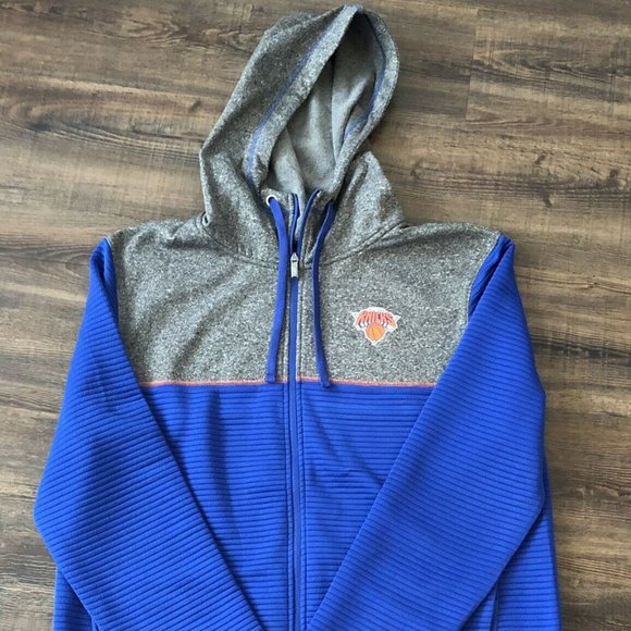 New York Knicks Full Zip Hooded Sweatshirt Sz L